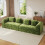 Modular Sectional Large Chenille Sofa Green 9