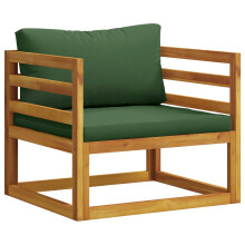 vidaXL Sofa-Element mit Kissen 100 % Polyester Solid-Acacia Natur