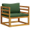 VidaXL vidaXL Sofa-Element mit Kissen 100 % Polyester Solid-Acacia Natur 1