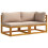 VidaXL vidaXL Ecksofa mit Kissen 100 % Polyester Solid-Acacia Natur 1