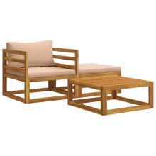 vidaXL 3 stk. Modulares Sofa-Set mit Kissen