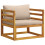 VidaXL vidaXL Ecksofa mit Kissen 100 % Polyester Solid-Acacia Natur 1