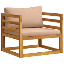 vidaXL Sofa-Element mit Kissen 100 % Polyester Solid-Acacia Natur