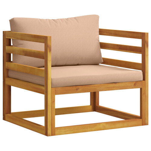 VidaXL vidaXL Sofa-Element mit Kissen 100 % Polyester Solid-Acacia Natur