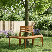 vidaXL Baumbank 160 x 70 x 86 cm Massivholz Akazie Natur