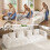 Modular Sectional Large Chenille Sofa Beige 6