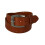 CTM Men's Distressed Leather Bridle Belt with Perforations 9
