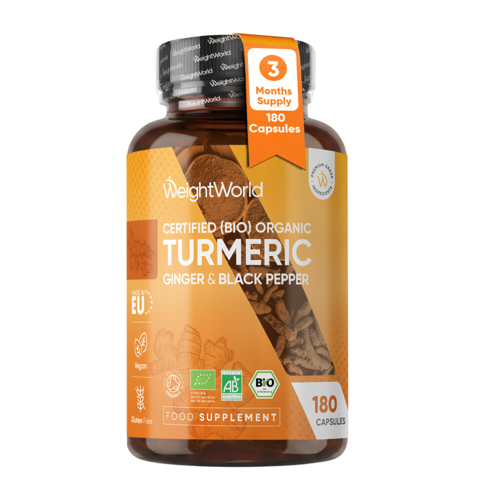 Weightworld Organic Turmeric Capsules-180 Capsules