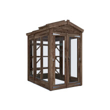 Wooden Greenhouse With 1x Shelving Pack W1.2m x D1.8m / W4' x D6' Automatic Vent Opener, Growzilla, Dunster House