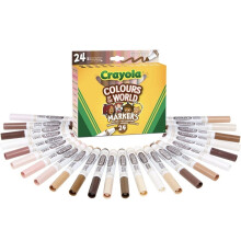 Colours of the World Washable Markers - Assorted Colours (Pack of 24) | Colours