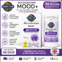 Garden of Life Microbiome Mood+ 30 Billion Guaranteed 15 Live Bacteria Strains