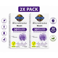 2x Garden Of Life Microbiome Mood+ 15 Live Bacteria 60 Capsules