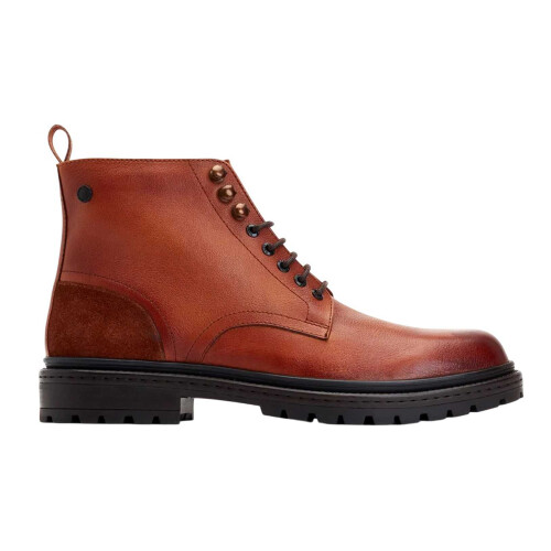 (12 UK, Tan) Base London Mens Dettori Grain Leather Work Boots 2