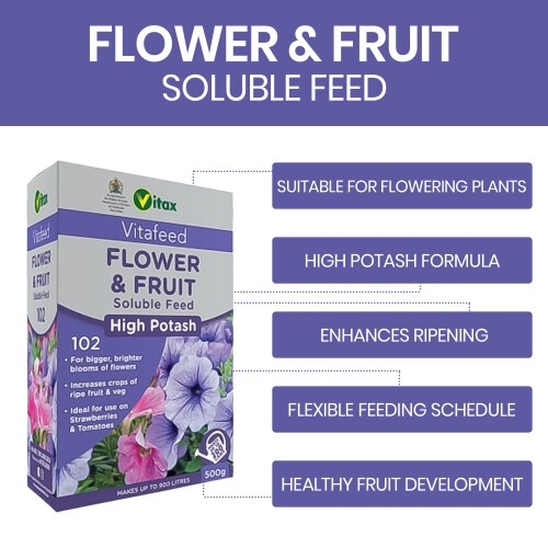 Vitax Vitax Vitafeed 102 Flower Fruit Plant Feed 500g 2