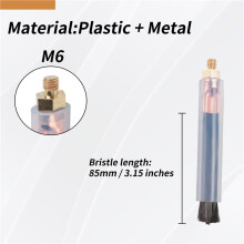10Pcs M6 Weld Brushes for Weld Seam Bead Joint Cleaning Polishing Machine Cleaner Polishing Brush for Steel Weld