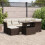 VidaXL vidaXL 7-tlg. Garten-Sofagarnitur mit Kissen Braun Poly Rattan 1