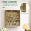 Six Shelf Display Cabinet, with Glass Doors - Oak 7