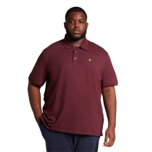 (2XL, Burgundy) Lyle & Scott Mens Big & Tall Cotton Short Sleeve Polo Shirt