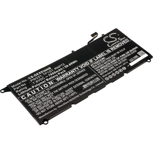 Batteri til Dell XPS 13 9360, 7850mAh, 7.6V