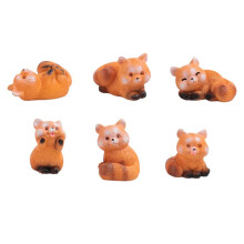 Miniature Small Raccoon Figurines 1 Inch Cartoon Red Panda Figures Set Cute Resin Animal Cake Toppers