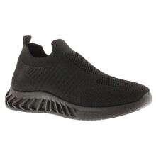 (Black, 7 (Adults')) Apache Womens Chunky Trainers Knit Effect Sky Slip On black UK Size