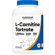 Nutricost L-Carnitine Tartrate 240 Caps 500mg Per Capsule