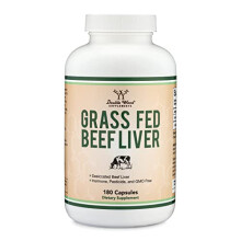 Double Wood Supplements Beef Liver Capsules 180 Count