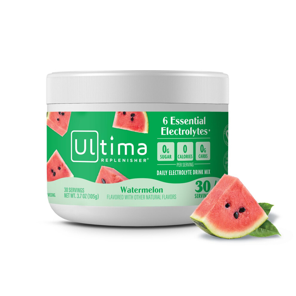 Photos - Vitamins & Minerals Ultima Replenisher Daily Electrolyte Powder Watermelon, 30 Servings B08D4YSF4B