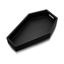 Halloween coffin tray, Gothic coffin-shaped tray, black Halloween horror decorations