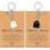 Cute and fun ghost keychains, for two, includes a greeting card, perfect Halloween gift. 1