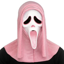 Halloween screaming mask, Halloween scary face mask, Halloween party costume decoration scary mask, pink