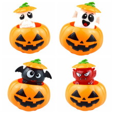 Circa 4 giocattoli a dondolo a tema Halloween, tra cui zucche, fantasmi, teschi e pipistrelli: perfetti come regalo rilassante per una festa.