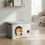 PawHut PawHut Cat House Stackable Cat Bed for Indoor Outdoor Grey 1