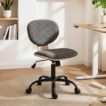 HOMCOM Home Office Desk Chair Height Adjustable, Grey