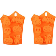 2 moules à biscuits en silicone en forme de crâne fantôme pour Halloween