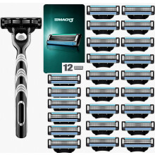 24 stuks Mach 3 handmatige scheermesjes + scheerrek_Surprise Gift