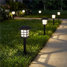 8 Pièces Lampes Solaires de Jardin Lumières Solaires de Paysage pour Lampes Solaires pour Allée de Passerelle de Pelouse de Jardin de Cour,C