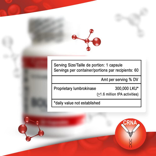 Canada RNA Boluoke (Lumbrokinase) 60 Capsules 1