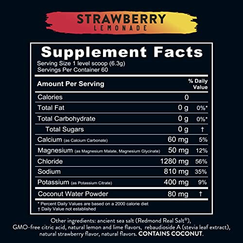 REDMOND Re-Lyte Hydration Electrolyte Mix Strawberry Lemonade 13.4 oz 1