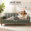 Homcom HOMCOM 3 Seater Sofa with Button Tufting Wood Legs, Green 5