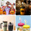 Vier Halloween-Strohhüte, zwei Modelle, weiß 6