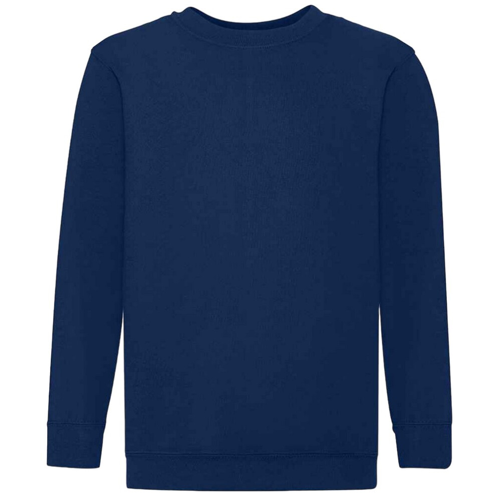 Fruit Of The Loom (12-13 Years, Navy) Kids/Childrens Classic Drop Shoulder Sweatshirt