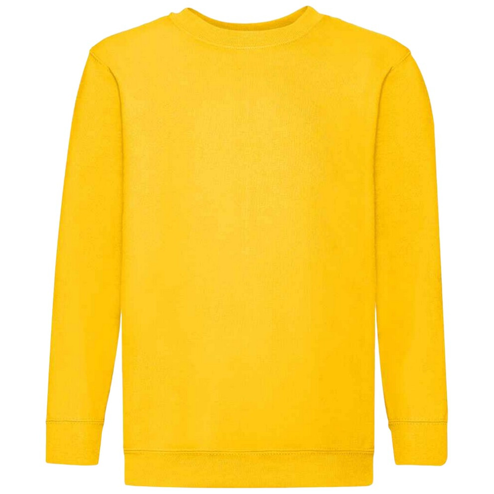 Fruit Of The Loom (12-13 Years, Sunflower) Kids/Childrens Classic Drop Shoulder Sweatshirt