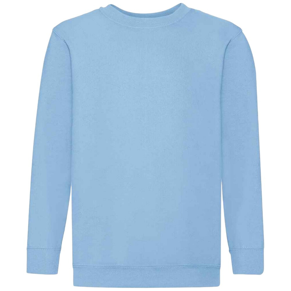 Fruit Of The Loom (12-13 Years, Sky Blue) Kids/Childrens Classic Drop Shoulder Sweatshirt