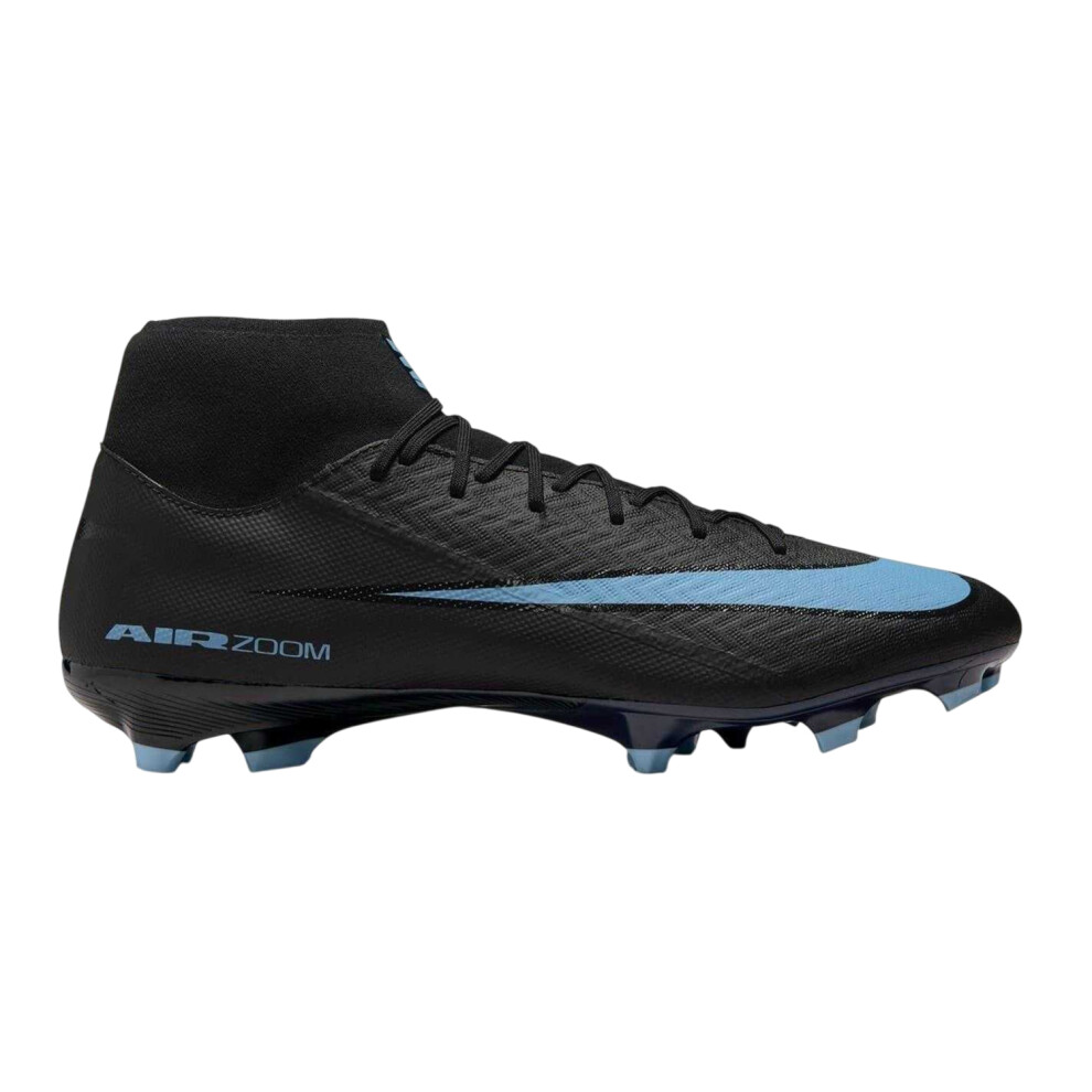Nike (8 Uk, Black/Blue) Unisex Adult Zoom Mercurial Superfly 10 Academy Firm Ground Football Boots