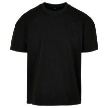 (3XL, Black) Build Your Brand Mens Plain Ultra Heavyweight T-Shirt