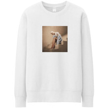 (S, White) Ariana Grande Unisex Adult Stairs Sweatshirt