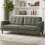 Homcom HOMCOM 3 Seater Sofa with Button Tufting Wood Legs, Green 2