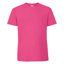 (S, Fuchsia) Fruit Of The Loom Mens Ringspun Premium T-Shirt