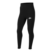 (13 Years, Black/White) Nike Girls High Waist Leggings